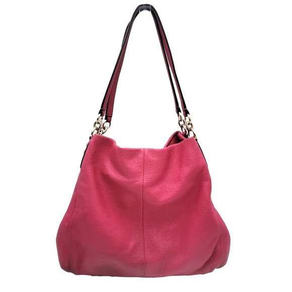 Coach Dahila Pink Leather Phoebe Edie Shoulder Bag RARE 35723 Barbie Barbiecore. - Picture 1 of 11